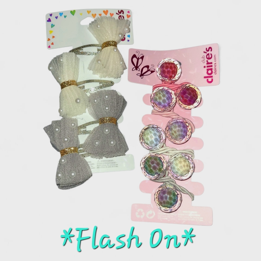 Girl's Claire's 2 Pack Of Hair Accessories 🩷 NWT'S! - Picture 7 of 9